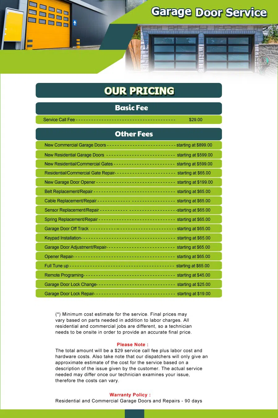 Garage Door 24 Hours Repair Cabin John, MD 301-304-1792